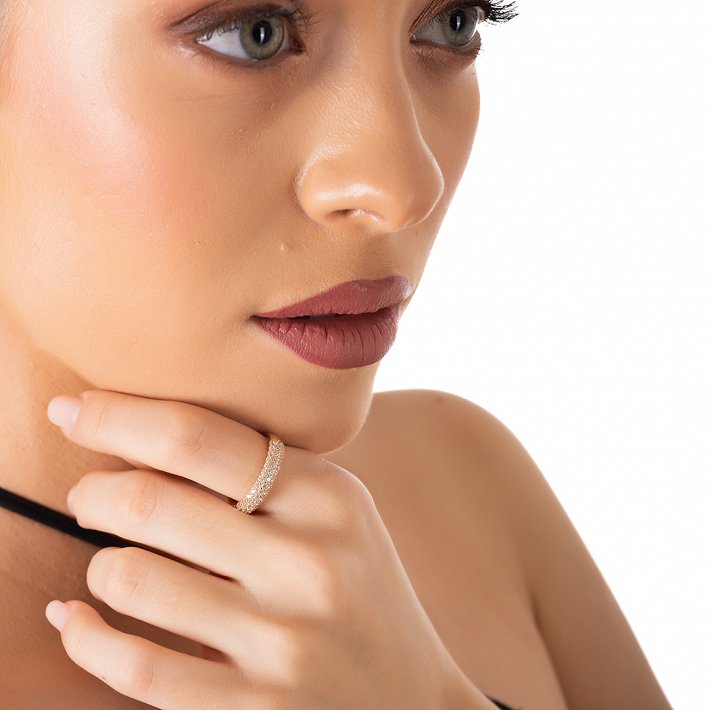 Oxzen ασημένιο δαχτυλίδι οβάλ σειρέ με λευκά ζιργκόν