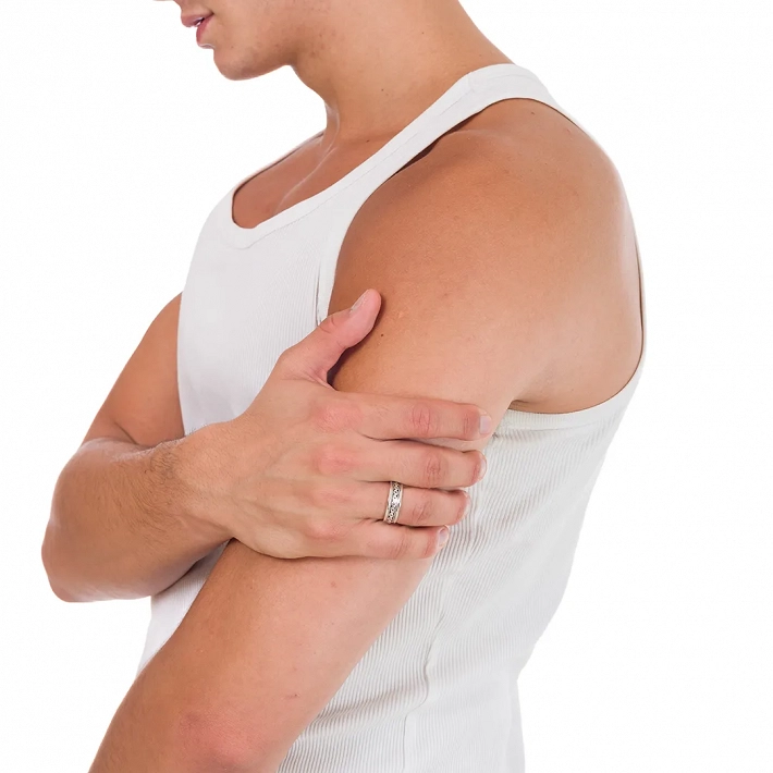 Oxzen ασημένια βέρα Unisex boho με σχέδιο