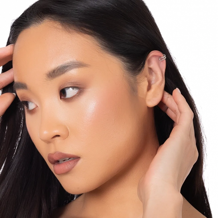 Oxzen ασημένιο σκουλαρίκι Ear Cuff