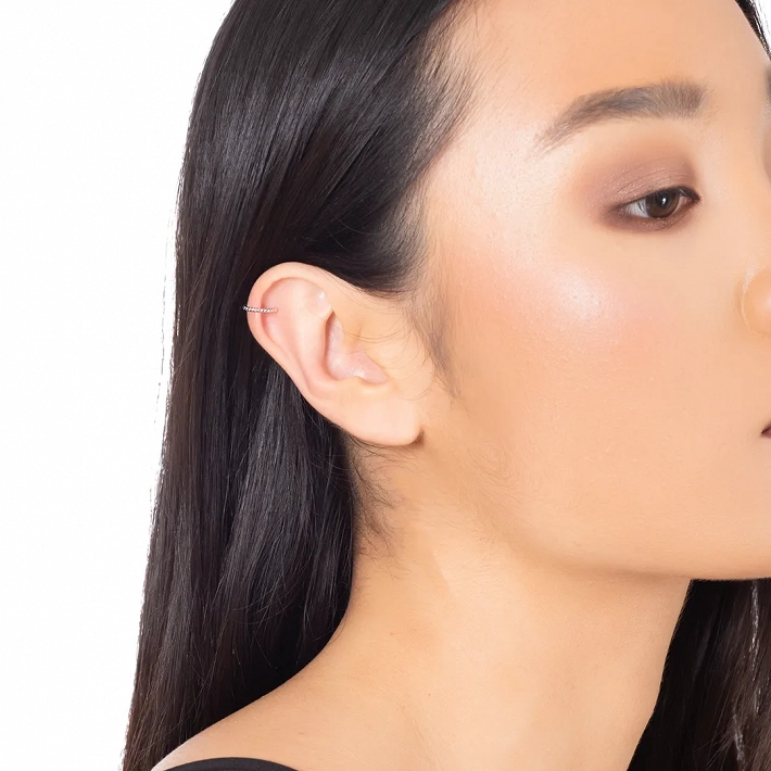 Oxzen ασημένιο σκουλαρίκι Ear Cuff