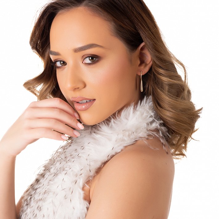 Oxzen ασημένιο σκουλαρίκι μακρύ με ιδιαίτερο σχήμα