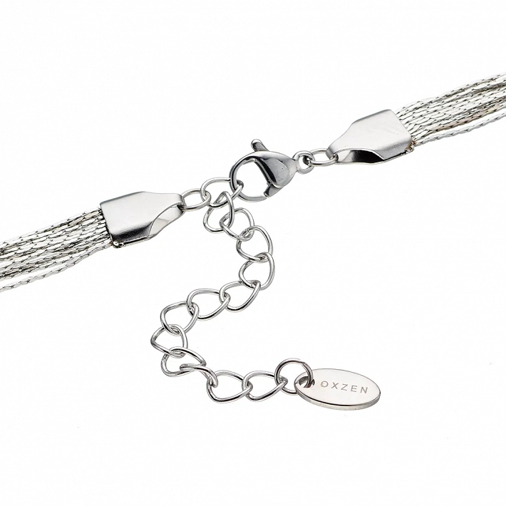 Oxzen ατσάλινο κολιέ με δέκα αλυσίδες
