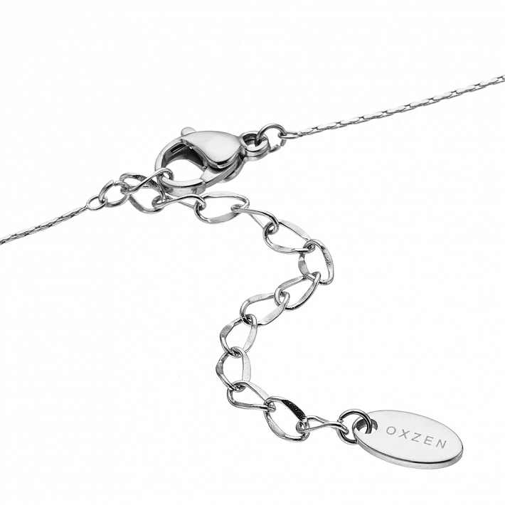 Oxzen ατσάλινο κολιέ καρδιά με τιρκουάζ πέτρα