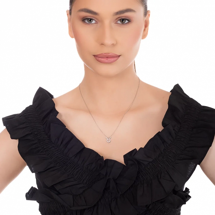 Oxzen γυναικείο κολιέ Zodiac από ανοξείδωτο ατσάλι Ταύρος (Taurus)