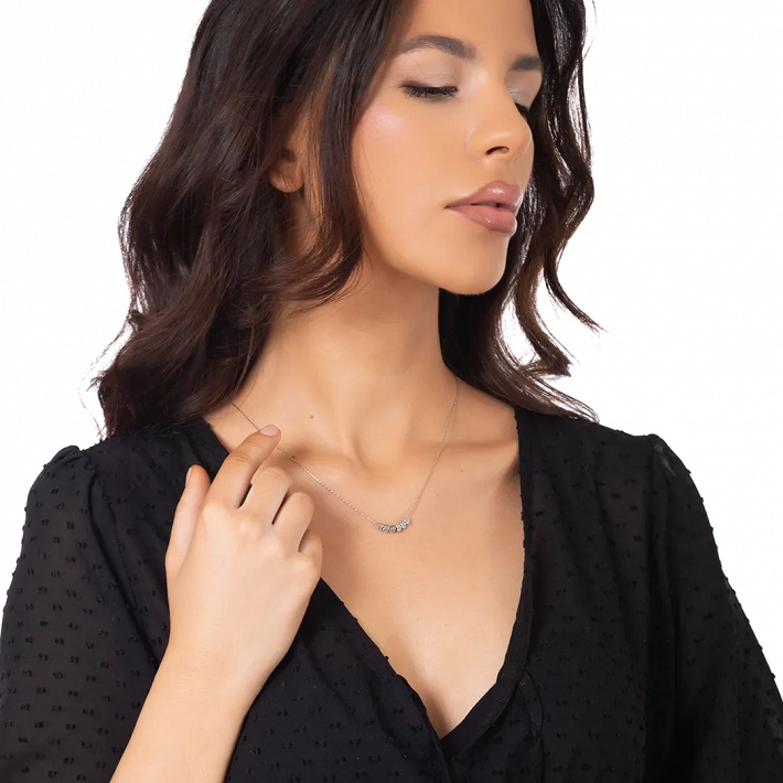 Oxzen κολιέ από ανοξείδωτο ατσάλι με καρδούλες