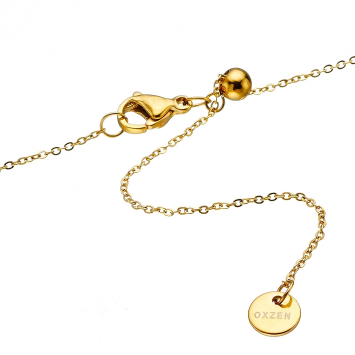 Oxzen γυναικείο κολιέ Zodiac από ανοξείδωτο ατσάλι Δίδυμοι (Gemini)