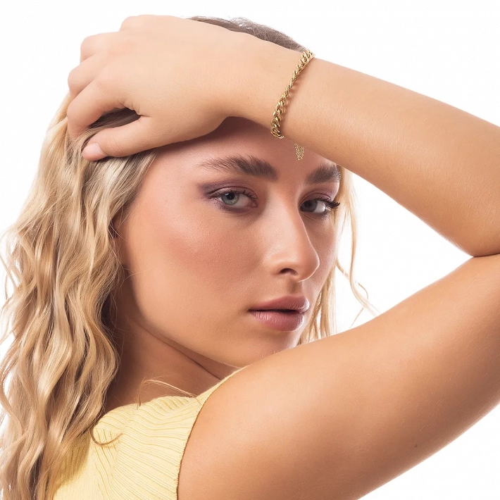 Oxzen ατσάλινο βραχιόλι αλυσίδα με κούμπωμα ασφαλείας