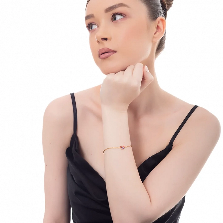 Oxzen γυναικείο βραχιόλι από ανοξείδωτο ατσάλι με πεταλούδα