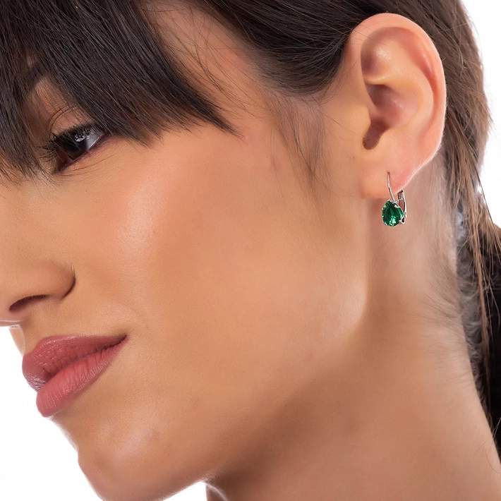 Oxzen σκουλαρίκια κρίκοι από ανοξείδωτο ατσάλι με ζιργκόν