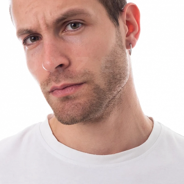 Σκουλαρίκι ανδρικό από ανοξείδωτο ατσάλι κρικάκι (1.6 x 16)mm