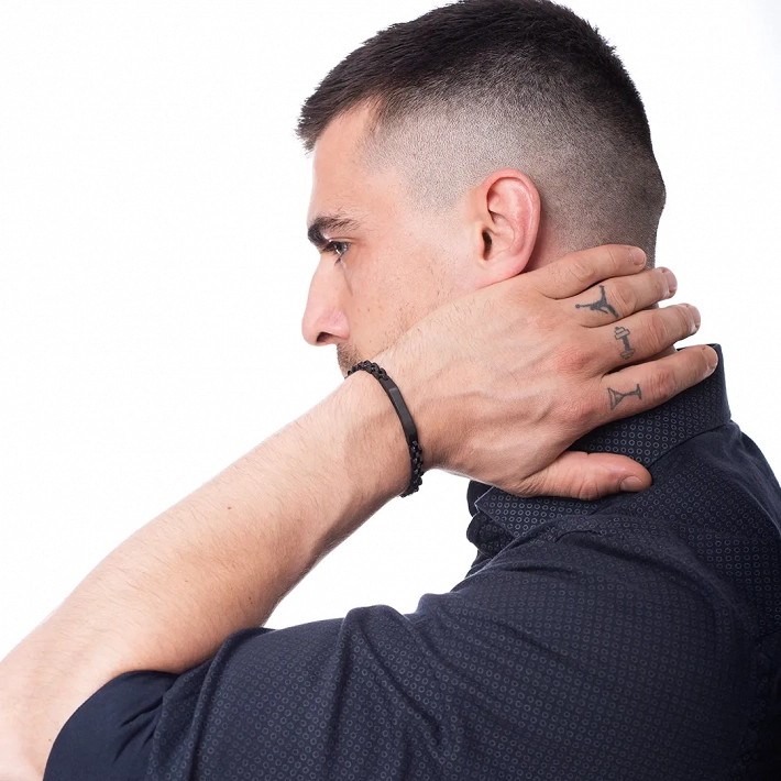 Oxzen ανδρικό βραχιόλι από ανοξείδωτο ατσάλι, ταυτότητα