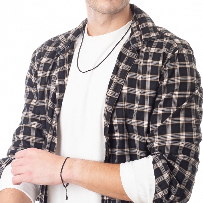 Oxzen ανδρικό βραχιόλι ατσάλινο minimal Round chain 2.5mm