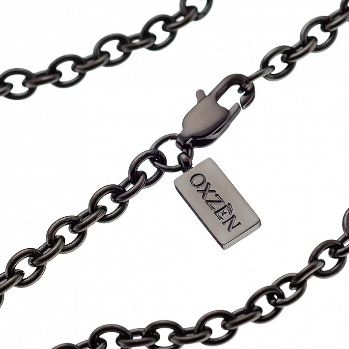 Oxzen ανδρική αλυσίδα ατσάλινη 4mm