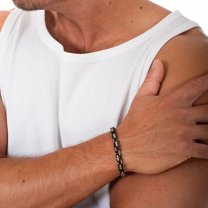 Oxzen ανδρικό βραχιόλι ατσάλινο