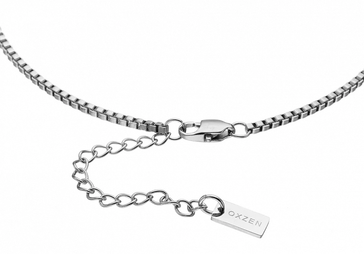 Oxzen ανδρική αλυσίδα λαιμού από ανοξείδωτο ατσάλι Box chain 2 mm