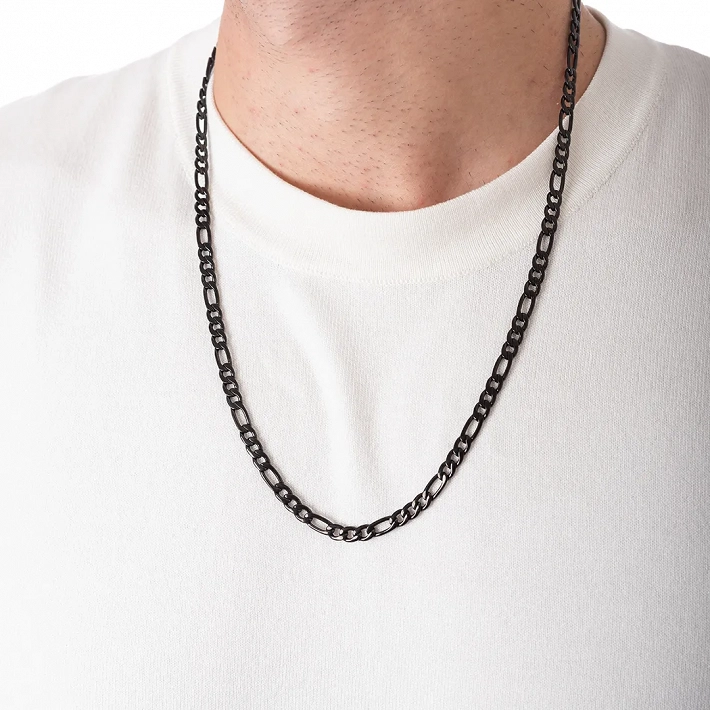 Oxzen ανδρική αλυσίδα λαιμού από ανοξείδωτο ατσάλι Figaro chain 5.5 mm