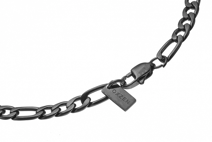Oxzen ανδρική αλυσίδα λαιμού από ανοξείδωτο ατσάλι Figaro chain 5.5 mm