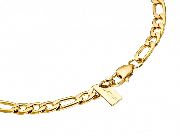 Oxzen ανδρική αλυσίδα λαιμού από ανοξείδωτο ατσάλι Figaro chain 5.5 mm