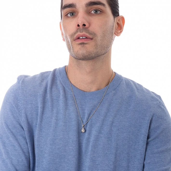 Oxzen ανδρικό κολιέ από ανοξείδωτο ατσάλι γάντι του μποξ