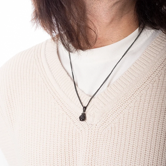 Oxzen ανδρικό κολιέ από ανοξείδωτο ατσάλι γάντι του μποξ