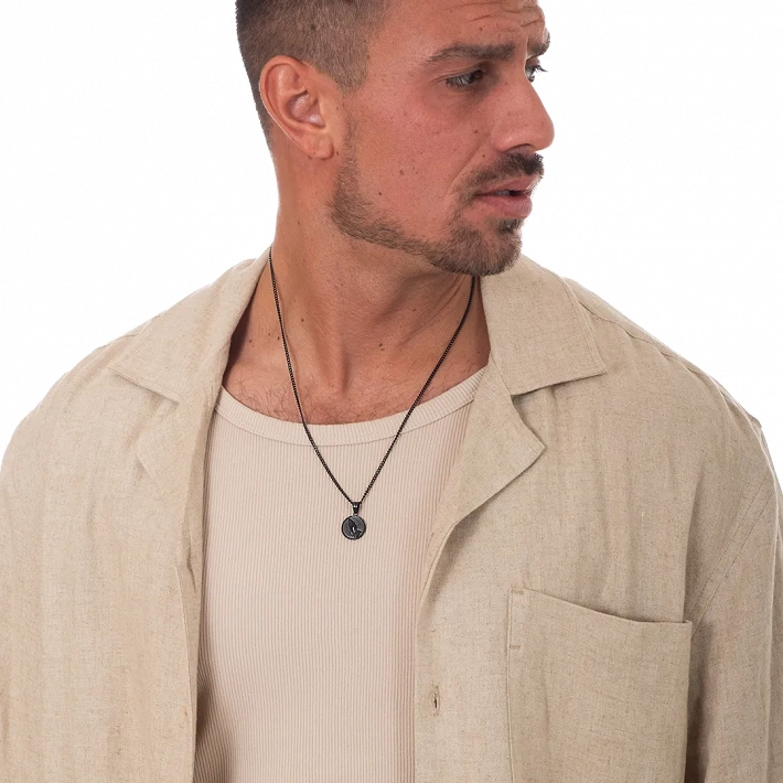 Oxzen κολιέ Unisex ατσάλινο prayer