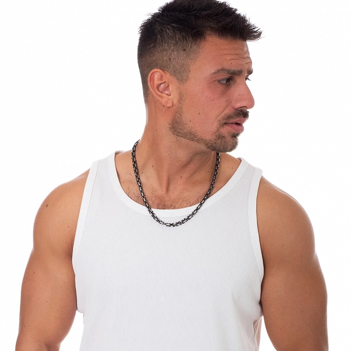 Oxzen ανδρική αλυσίδα ατσάλινη 4mm