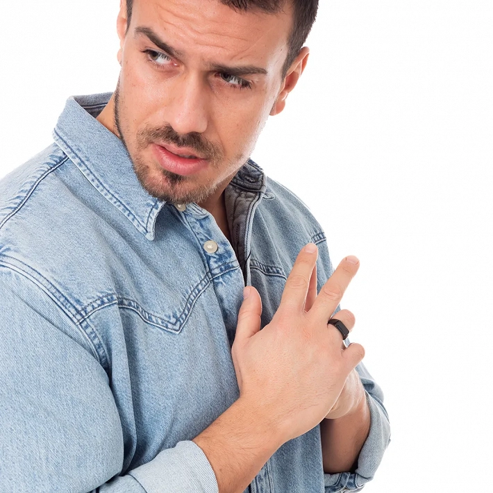 Oxzen ανδρικό δαχτυλίδι από ανοξείδωτο ατσάλι ορθογώνιο