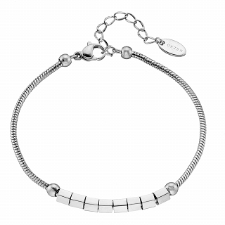 Oxzen Unisex βραχιόλι ατσάλινο minimal Round chain με στοιχεία