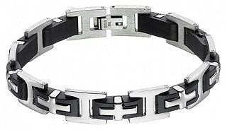 Βραχιόλι ατσάλι ανδρικό με σταυρούς
