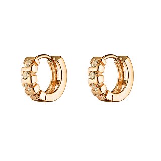 Oxzen σκουλαρίκια κρικάκια μικρά ασημένια στρογγυλά με πέτρες ζιργκόν