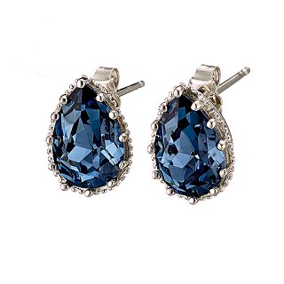 Oxzen σκουλαρίκια καρφωτά ασημένια με πέτρα ζιργκόν δάκρυ