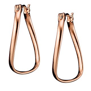 Oxzen σκουλαρίκια κρίκοι ασημένιοι οβάλ