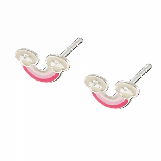 Oxzen παιδικά σκουλαρίκια ασημένια καρφωτά με ουράνιο τόξο