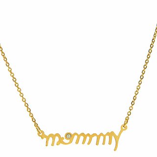 Κολιέ ατσάλινο μαμά με πέτρα ζιργκόν