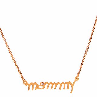 Κολιέ ατσάλινο μαμά με πέτρα ζιργκόν