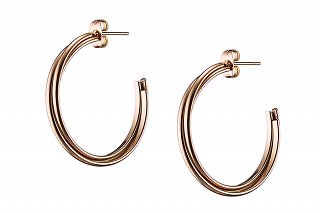 Σκουλαρίκια κρίκοι ατσάλινοι τριπλοί