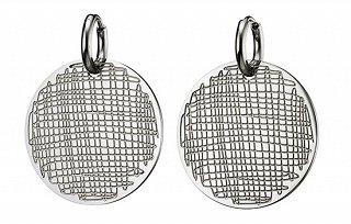 Σκουλαρίκια κρεμαστά ατσάλινα στρογγυλά