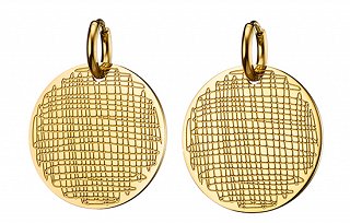 Σκουλαρίκια κρεμαστά ατσάλινα στρογγυλά