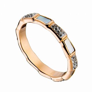 Δαχτυλίδι ατσάλινο με φίλντισι και κρύσταλλα CZ