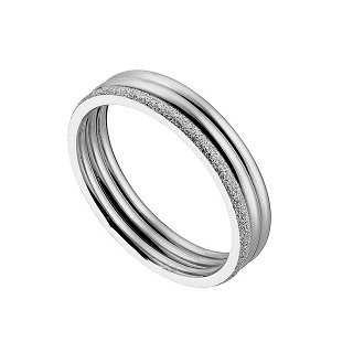 Δαχτυλίδι ατσάλινο τριπλό διαμανταρισμένο