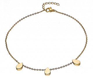 Αλυσίδα ποδιού ατσάλινη με σταγόνες