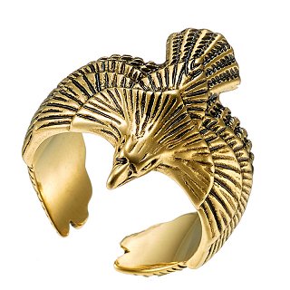 Δαχτυλίδι ατσάλι ανδρικό αετός