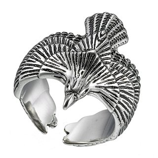 Δαχτυλίδι ατσάλι ανδρικό αετός