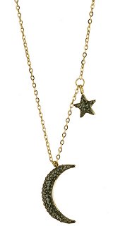 Κολιέ ατσάλινο μισοφέγγαρο και αστέρι