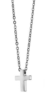 Κολιέ ατσάλινο σταυρός μικρός