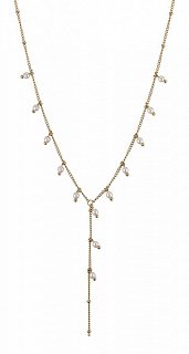 Κολιέ ατσάλι με πέρλες