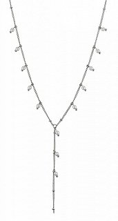 Κολιέ ατσάλι με πέρλες