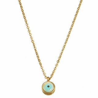 Κολιέ ατσάλινο με ματάκι φίλντισι