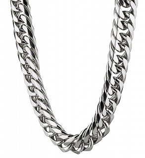 Oxzen Cuban Link αλυσίδα λαιμού unisex ατσάλινη με πλάτος 1,6cm