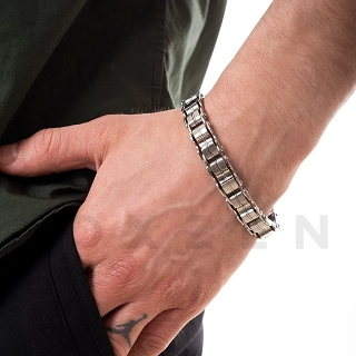 Βραχιόλι ατσάλινο ανδρικό χειροπέδα